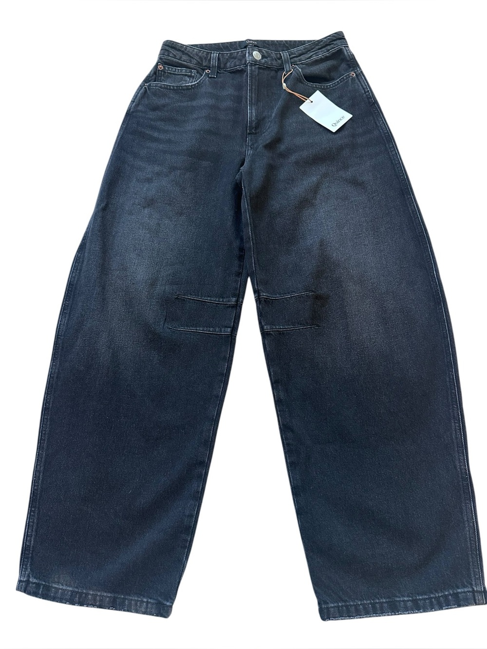 NEW Quince Maya Rigid Exaggerated Barrel Jeans Graphite Black Sz 27